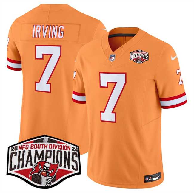 Men's Tampa Bay Buccaneers #7 Bucky Irving Orange F.U.S.E. 2024 NFC South Champions Limited Stitched Jersey,We sell and wholesale Men's Tampa Bay Buccaneers #7 Bucky Irving Orange F.U.S.E. 2024 NFC South Champions Limited Stitched Jersey on line form chian!